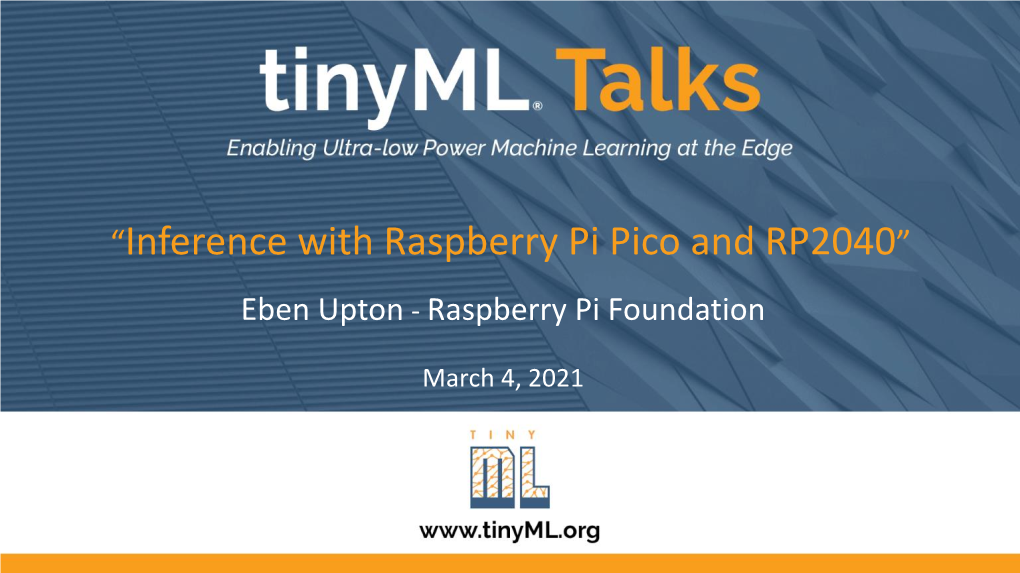 Eben Upton - Raspberry Pi Foundation