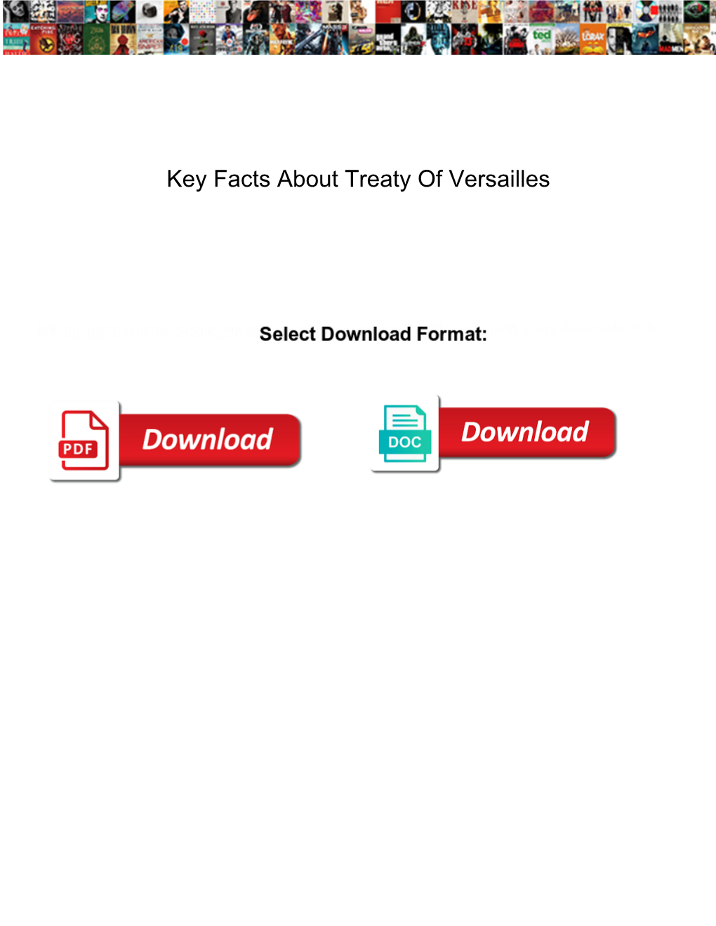 Key Facts About Treaty of Versailles