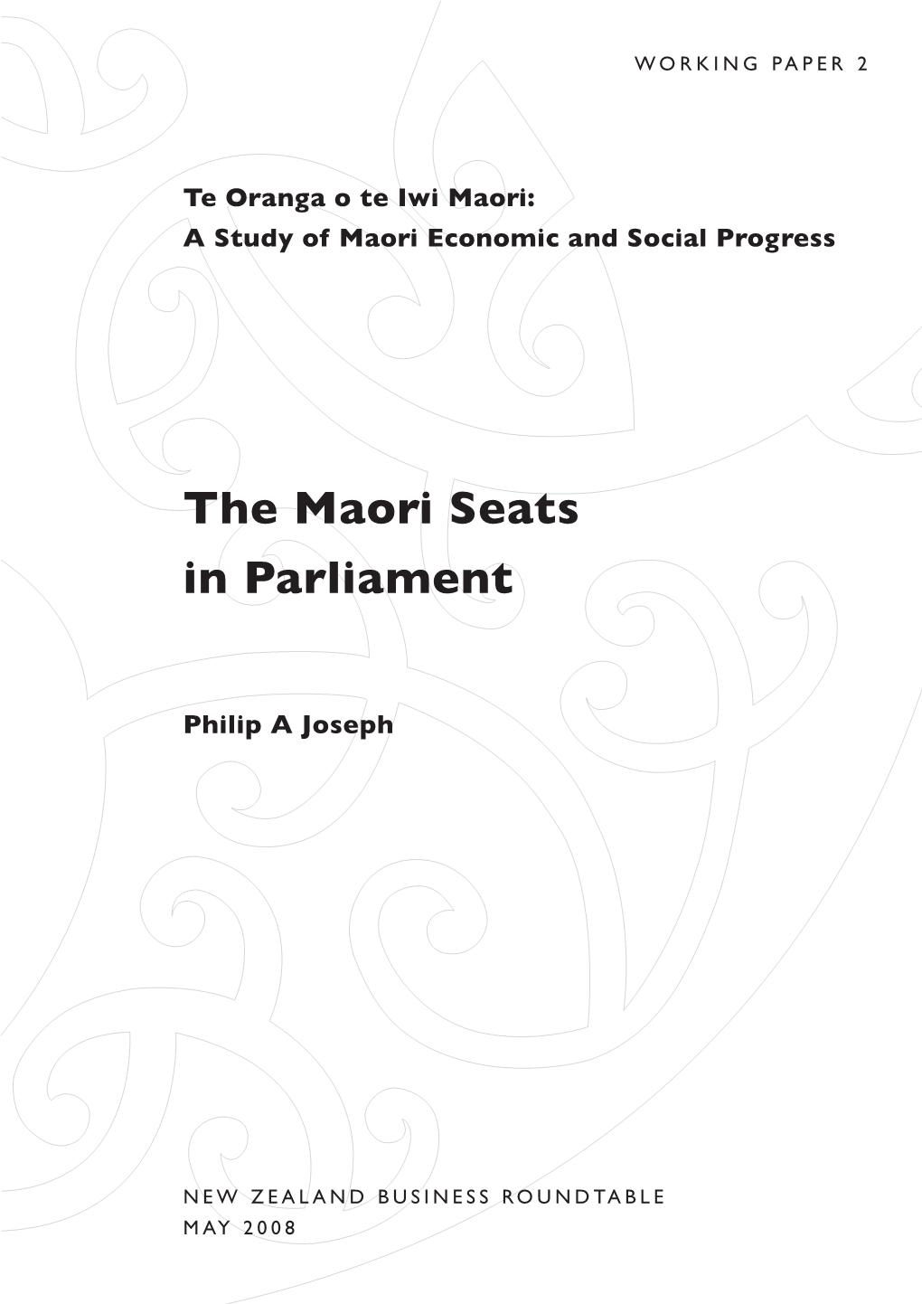 The Maori Seats in Parliament