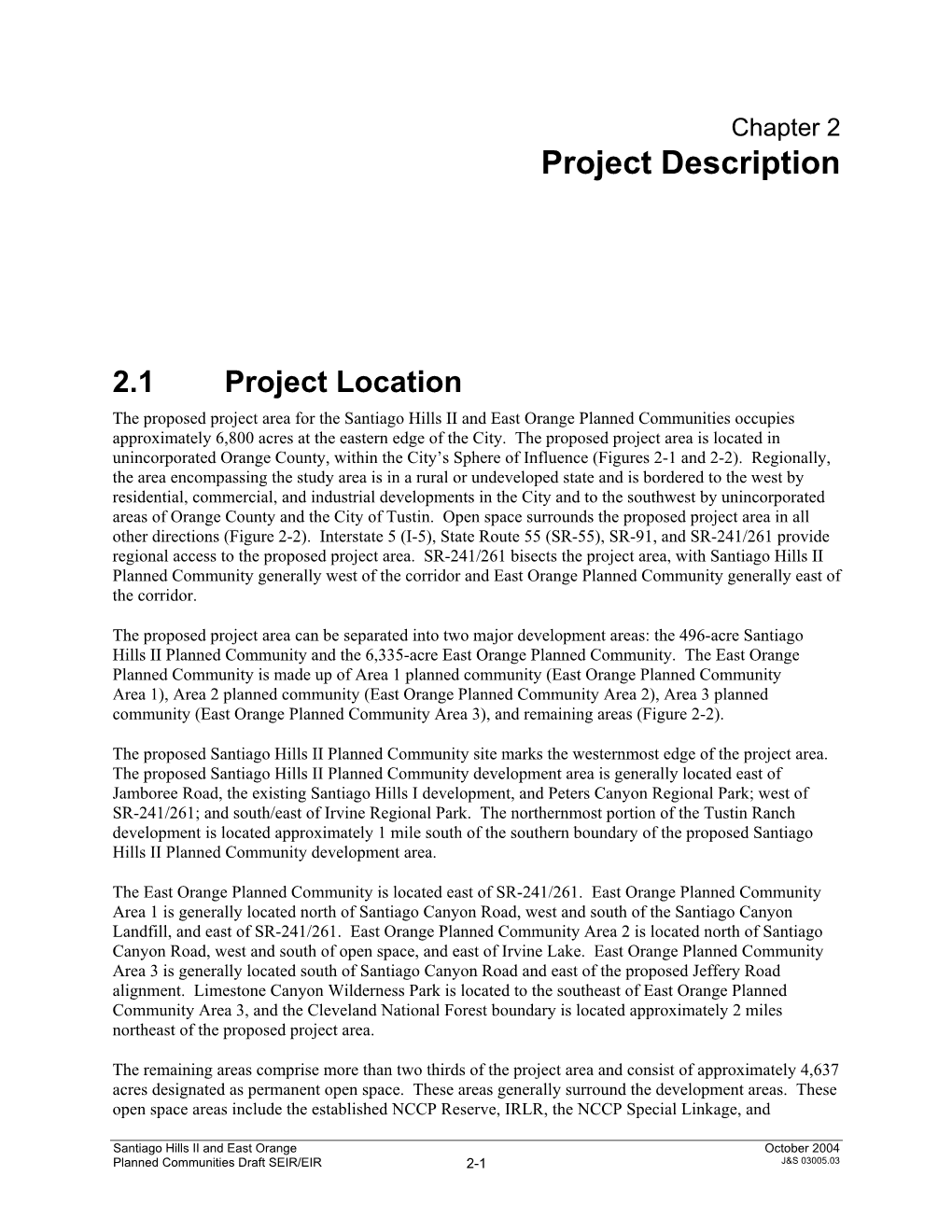 Volume I of the Irvine Company Application Page 1