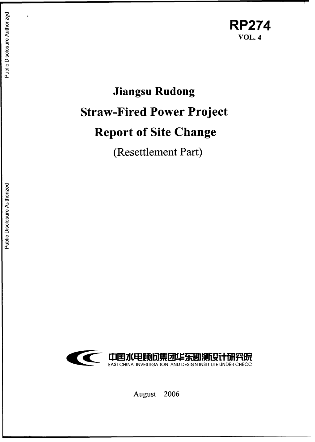 3. Land Acquisition and Resettlement Condition