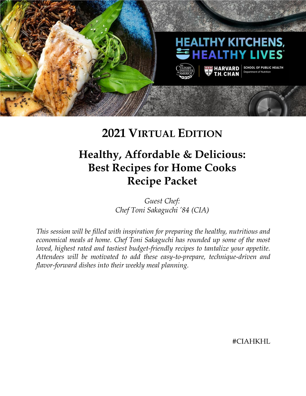 Healthy, Affordable & Delicious: Best Recipes for Home Cooks Recipe Packet