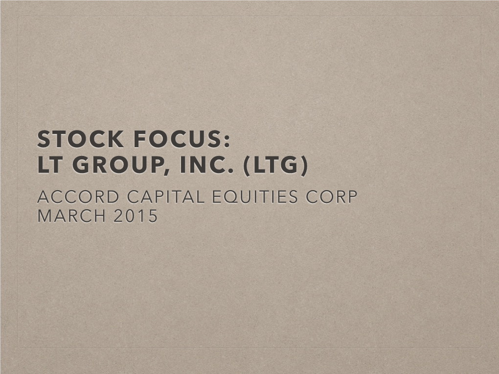 Stock Focus March 2015