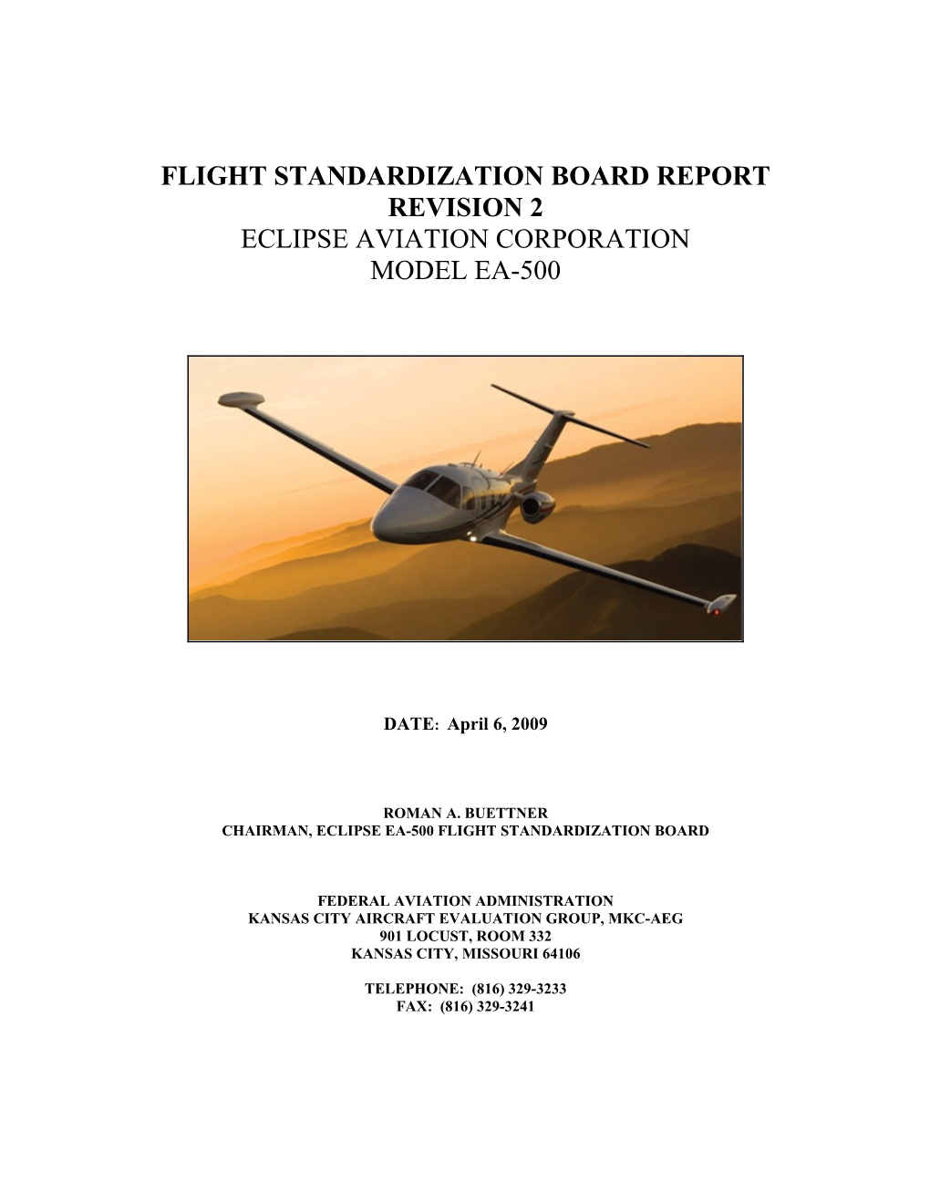 Flight Standardization Board (Fsb) Report