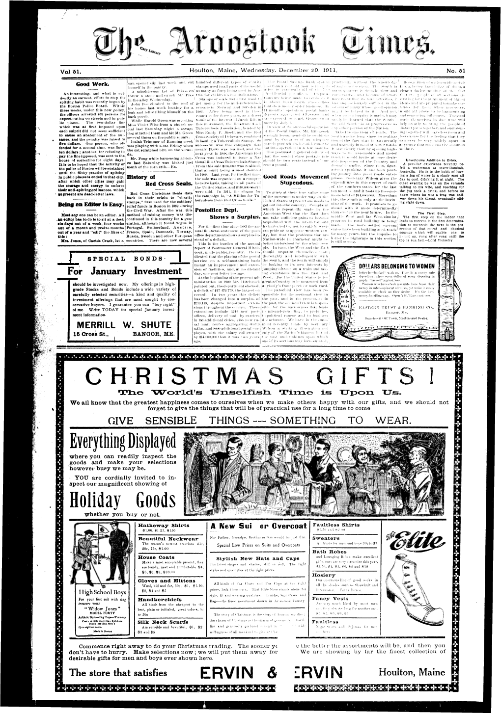 The Aroostook Times, December 20, 1911