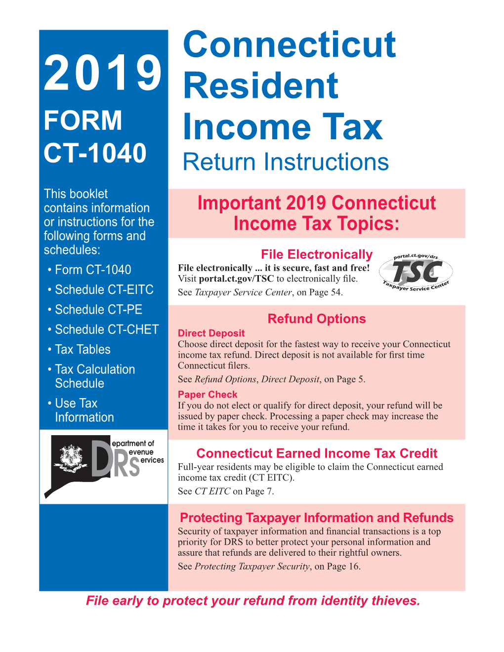 Connecticut Resident Income Tax Return Instructions