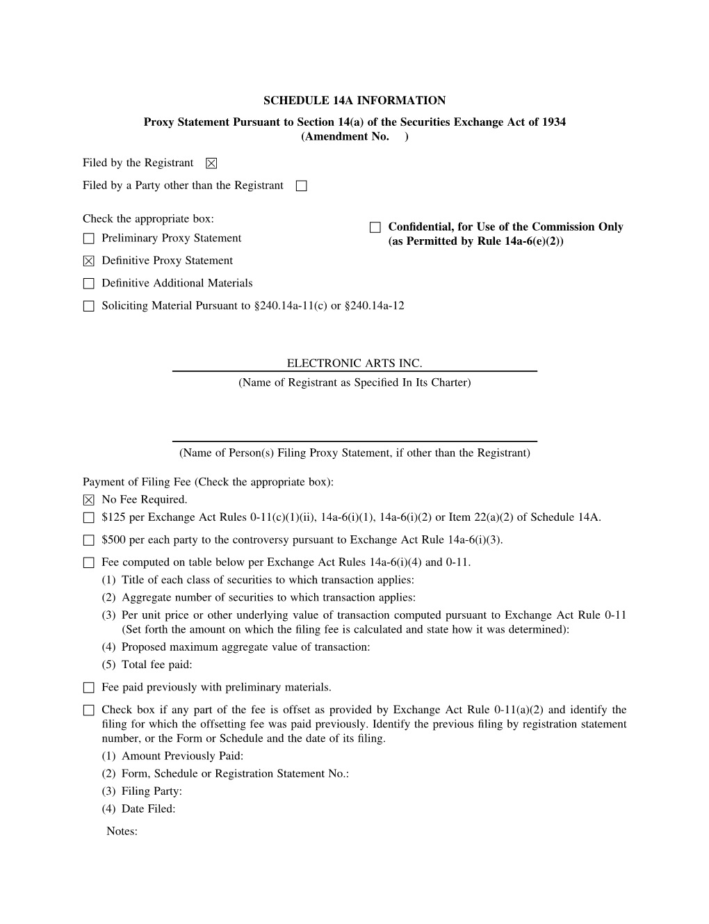 SCHEDULE 14A INFORMATION Proxy Statement Pursuant to Section 14(A) of the Securities Exchange Act of 1934 (Amendment No