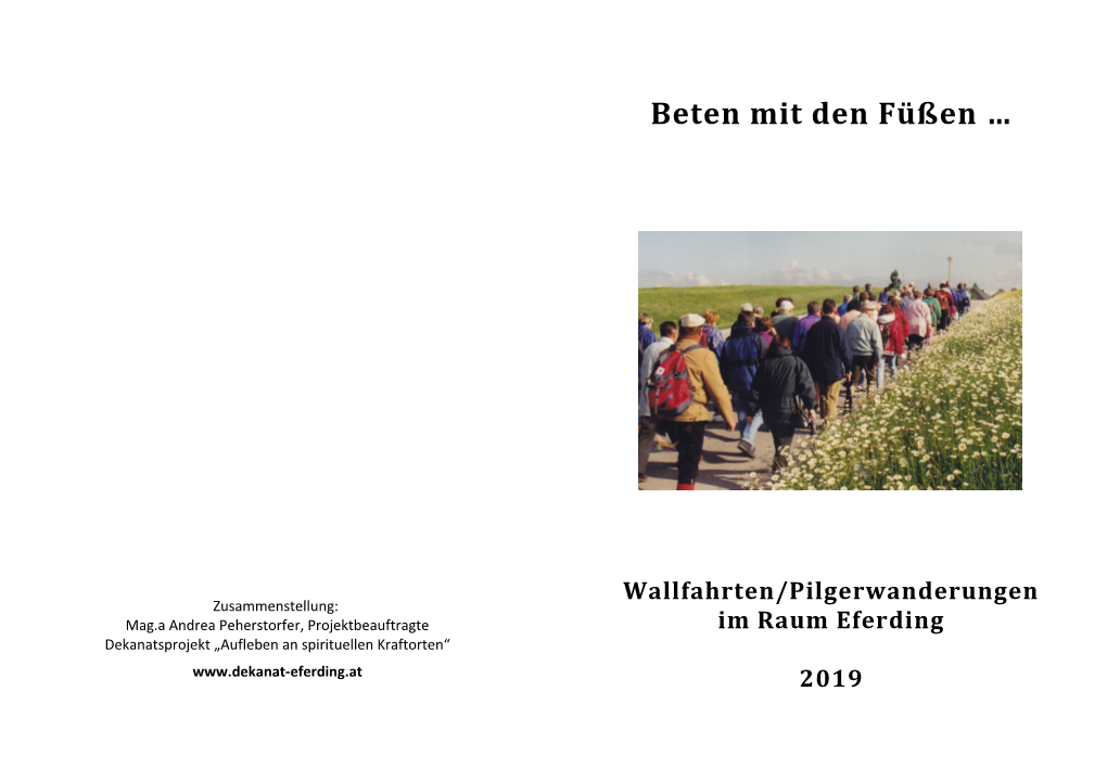 Wallfahrten 2019 Folder Broschürendruck