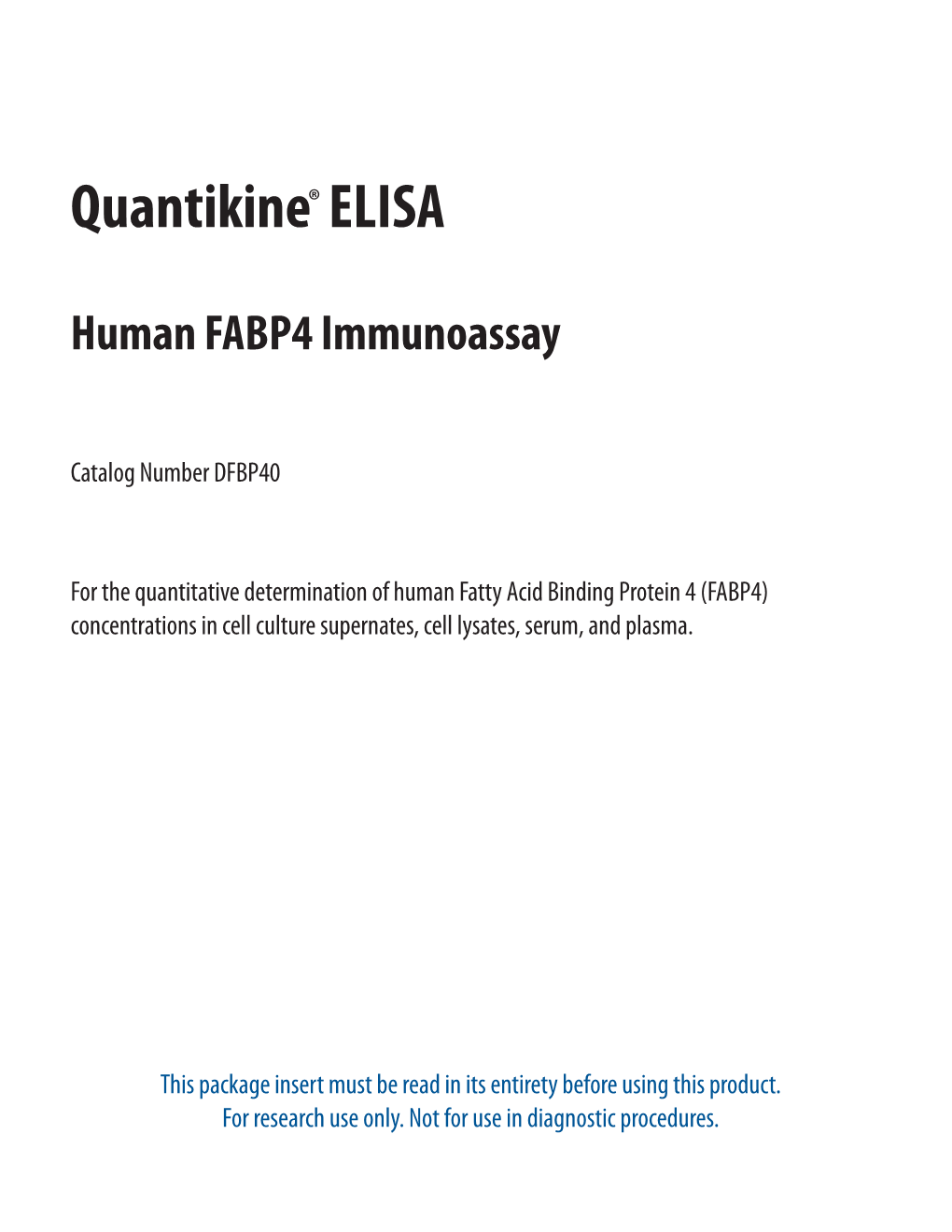 Human FABP4 Quantikine ELISA