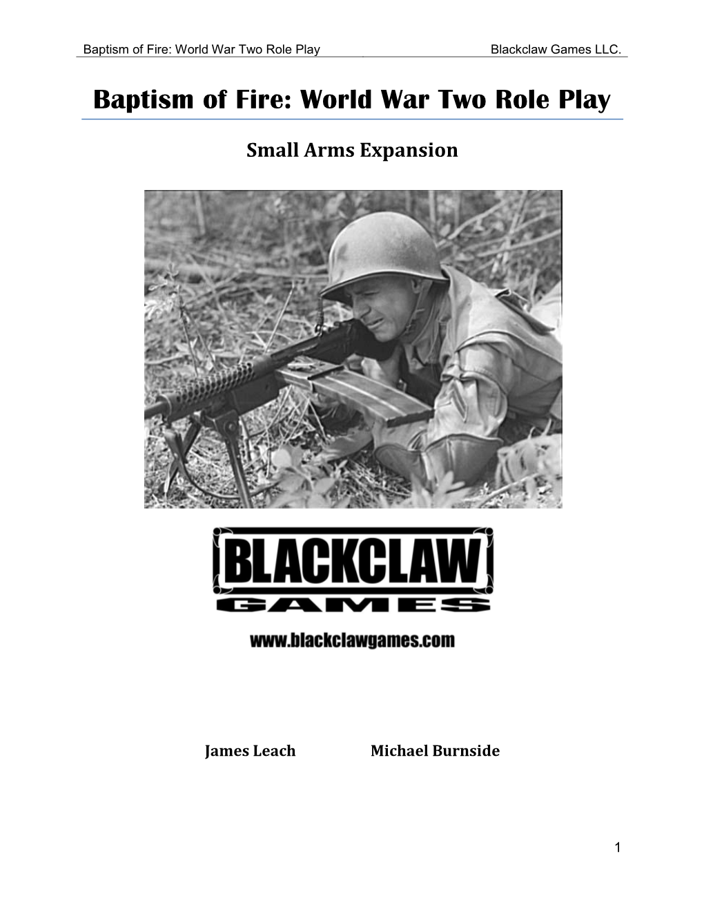 World War Two Role Play Blackclaw Games LLC