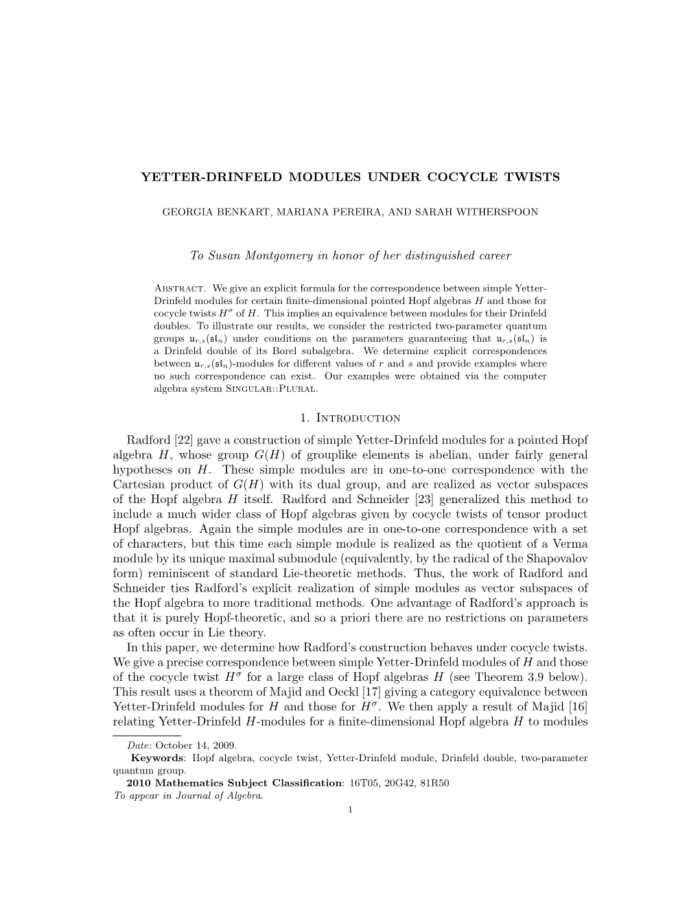 Yetter-Drinfeld Modules Under Cocycle Twists