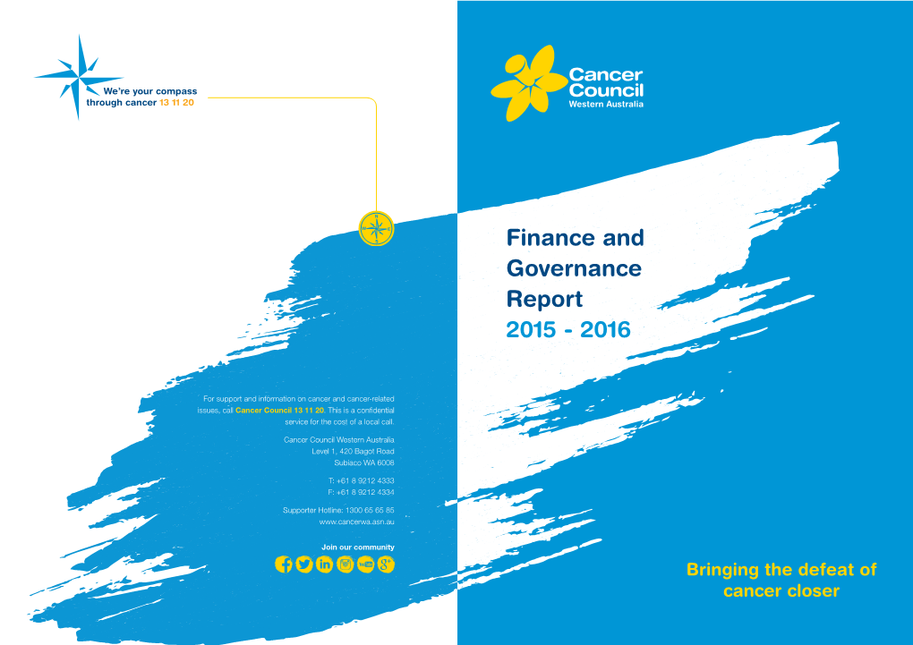 Finance and Governance Report 2015 - 2016