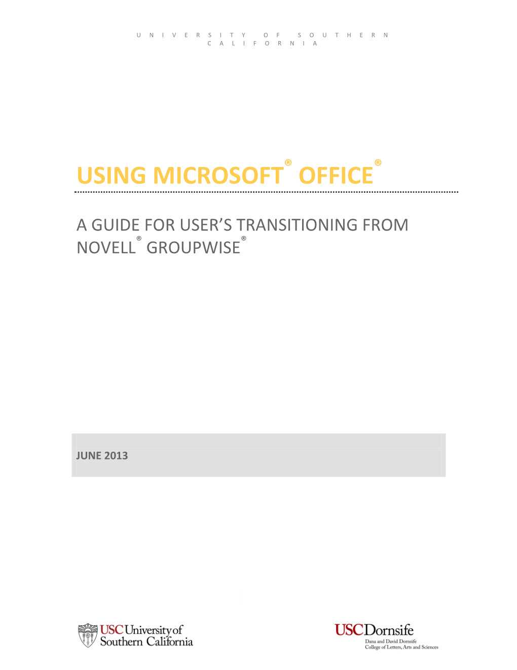 Using Microsoft Office