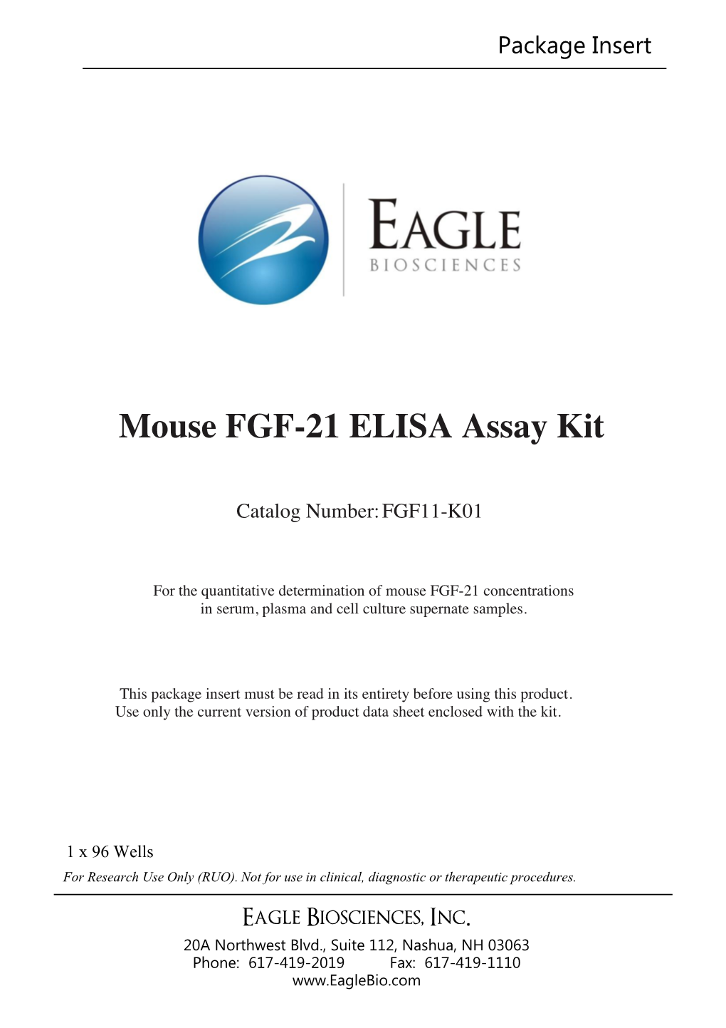 Mouse FGF-21 ELISA Assay Kit