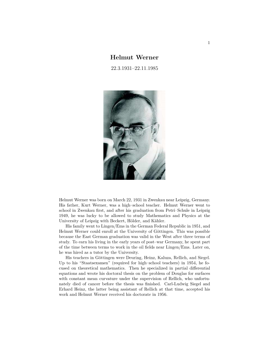 Helmut Werner