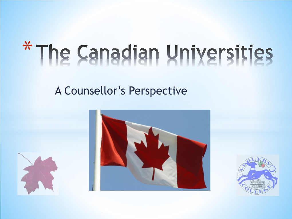 The Canadian Universities