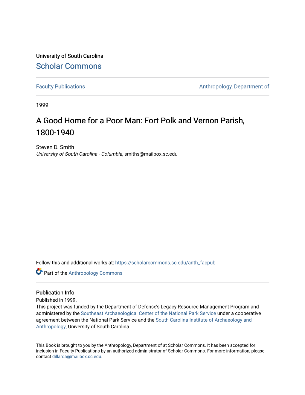 Fort Polk and Vernon Parish, 1800-1940