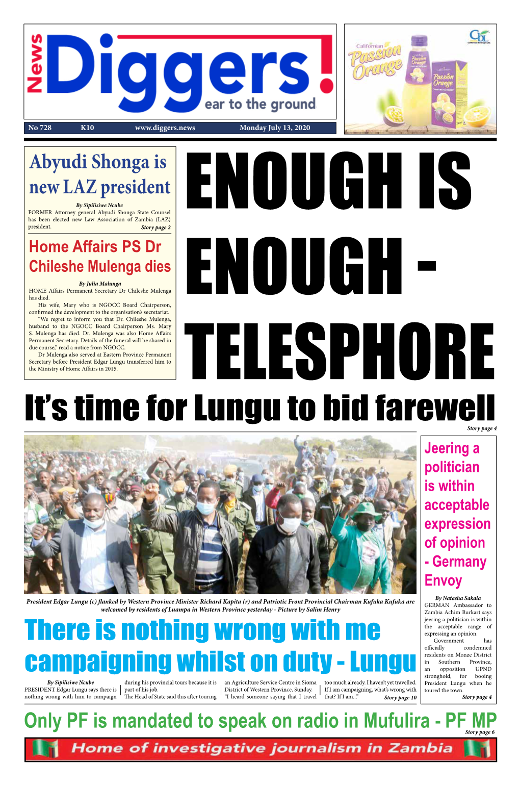It's Time for Lungu to Bid Farewell
