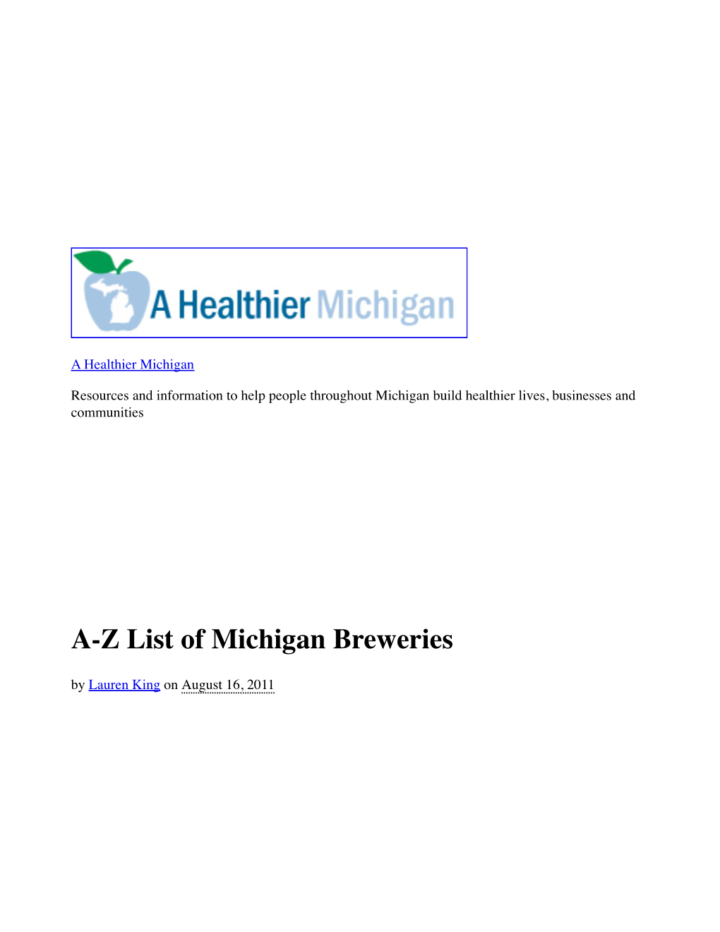 AZ List of Michigan Breweries