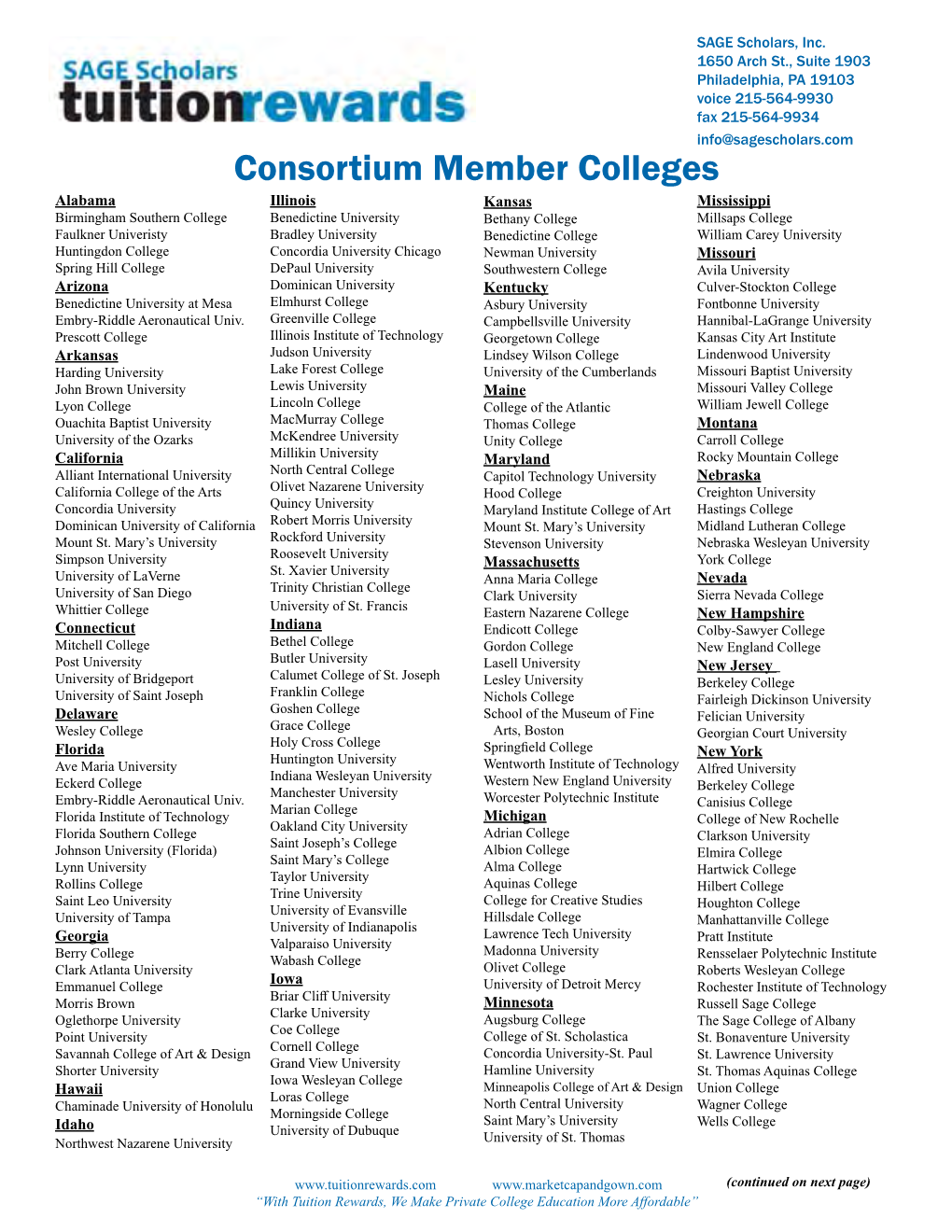 Consortium Member Colleges