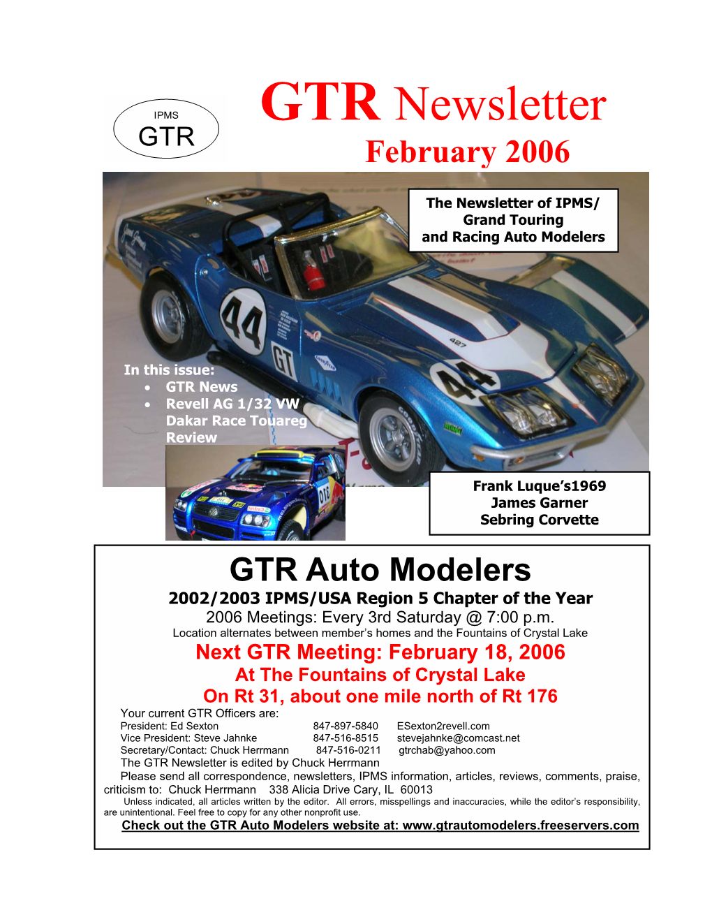 GTR Newsletter GTR February 2006