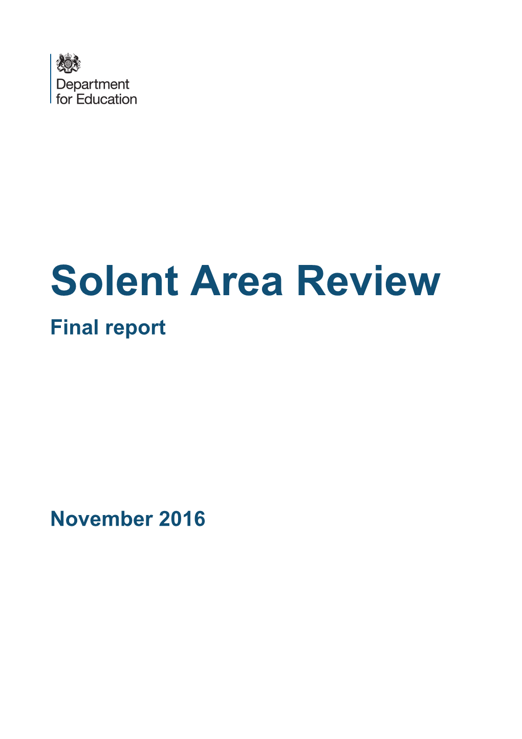 Solent Area Review Final Report
