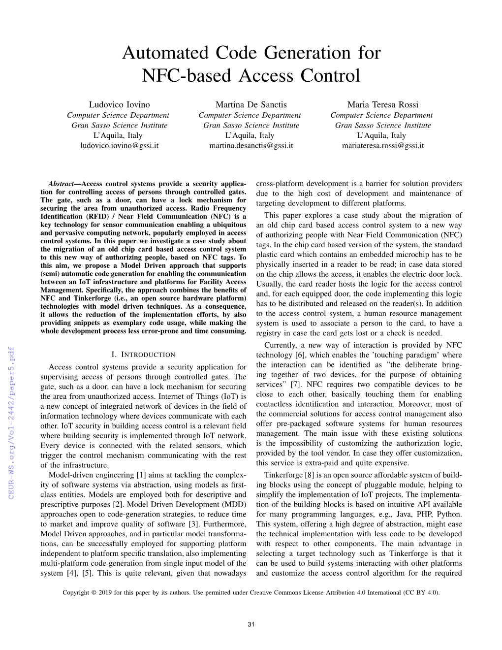 Automated Code Generation for NFC-Based Access Control