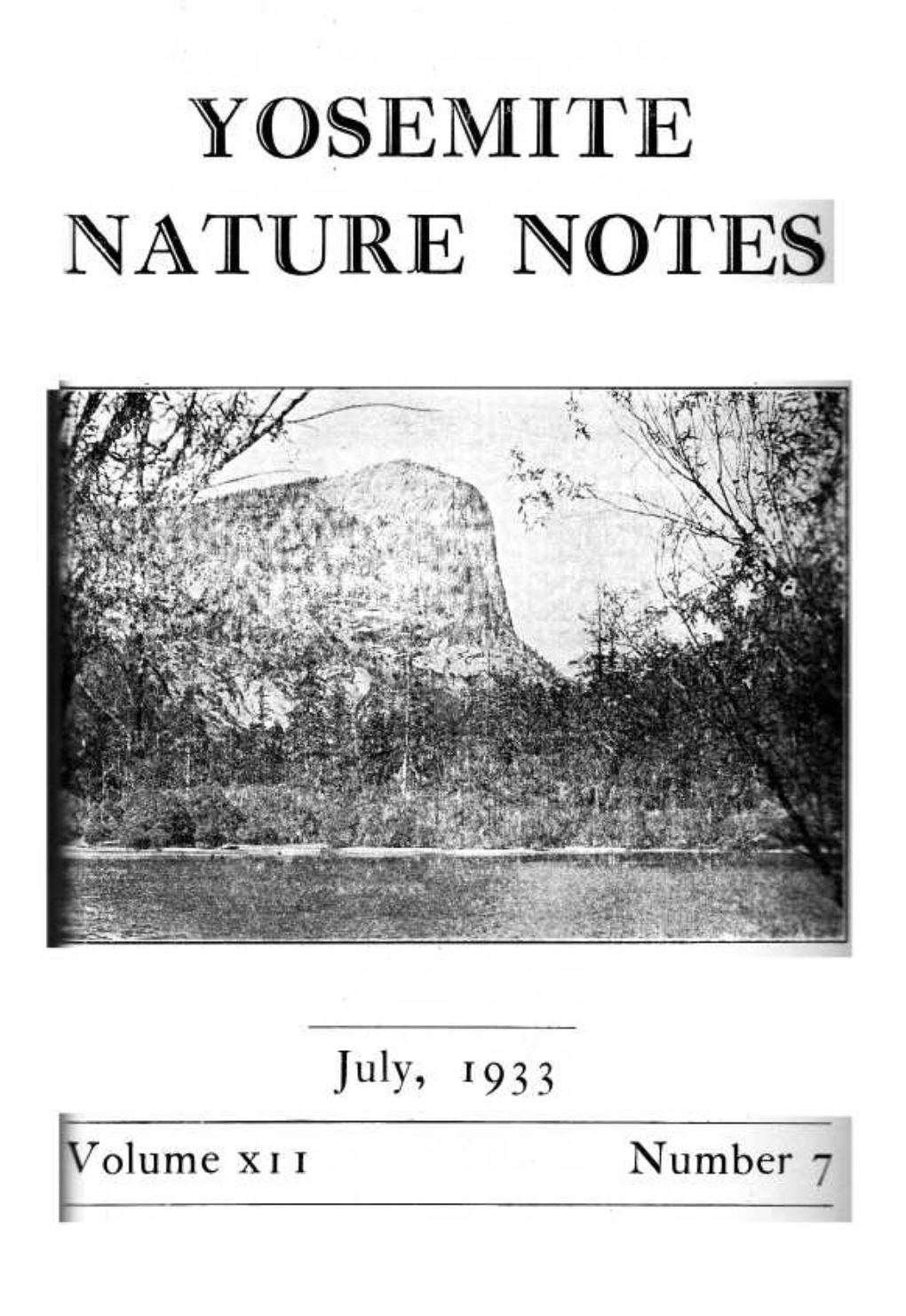 Yosemite Nature Notes