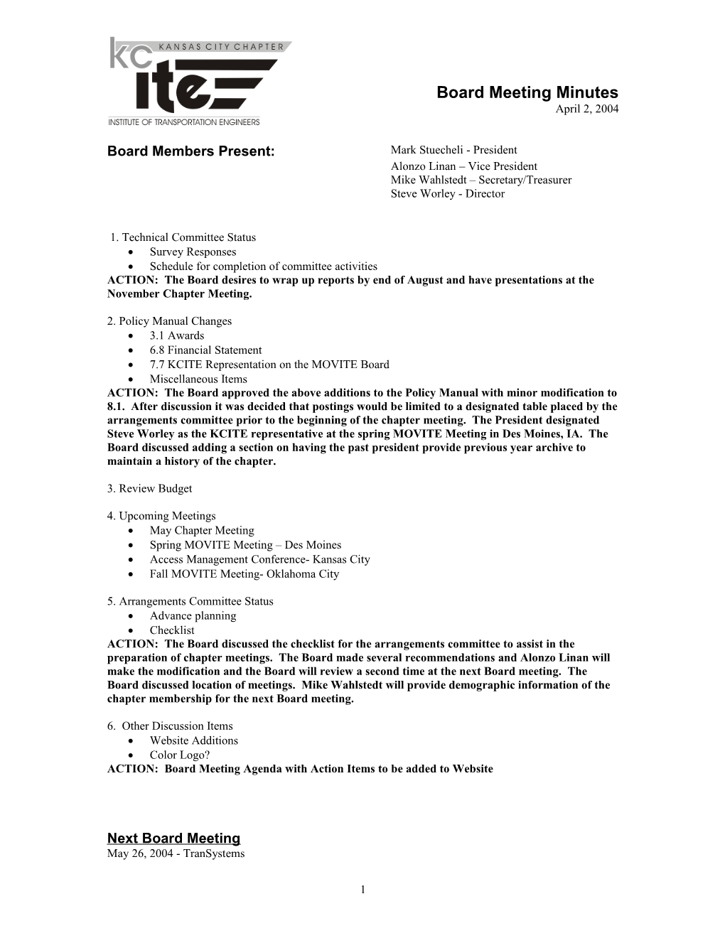 Enhanced Arterial Traffic Signal Coordination Study Steering Committee