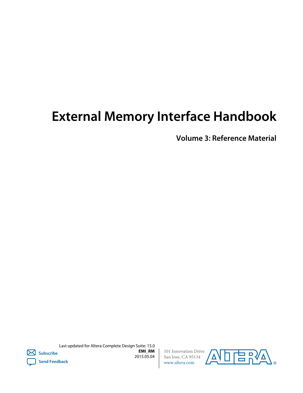 External Memory Interface Handbook Volume 3