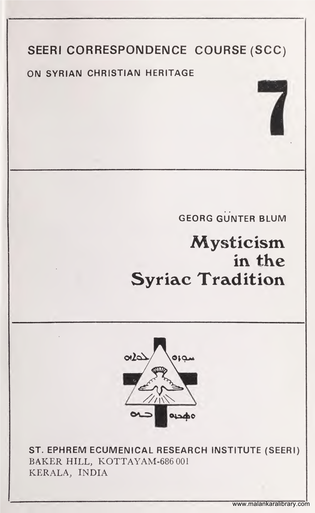 Mysticism in the Syriac Tradition