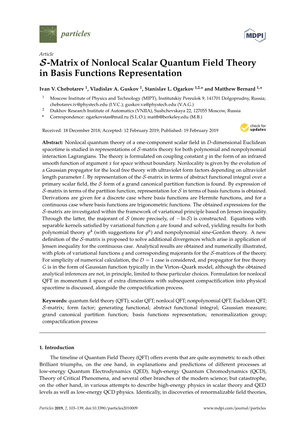 S-Matrix of Nonlocal Scalar Quantum Field Theory in Basis Functions Representation