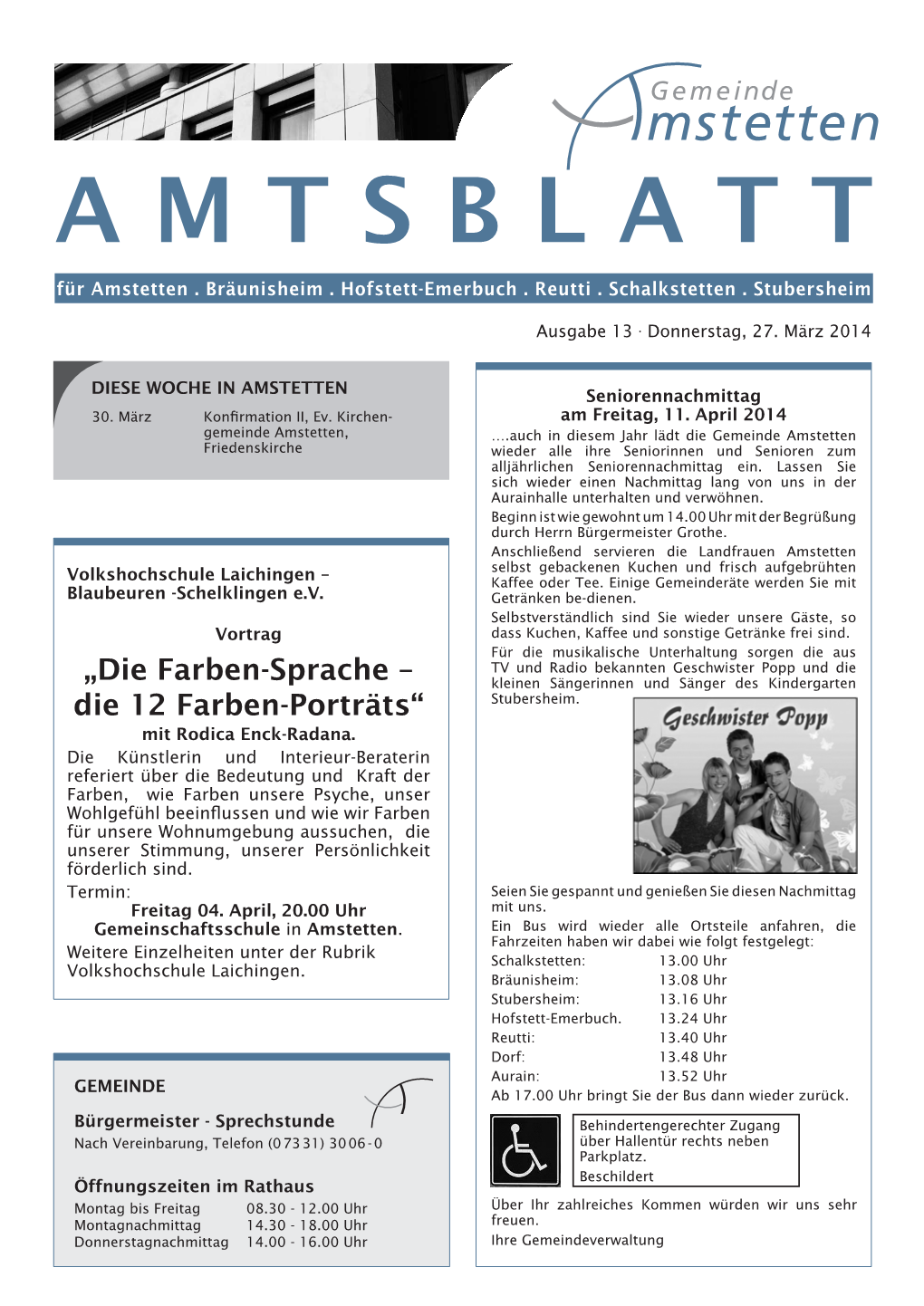 Amtsblatt a M T S B L A