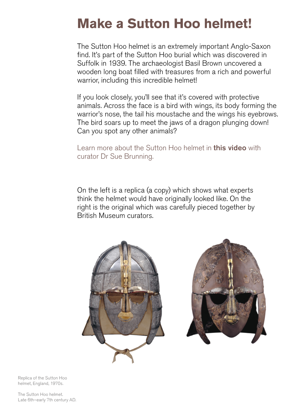 Make a Sutton Hoo Helmet!