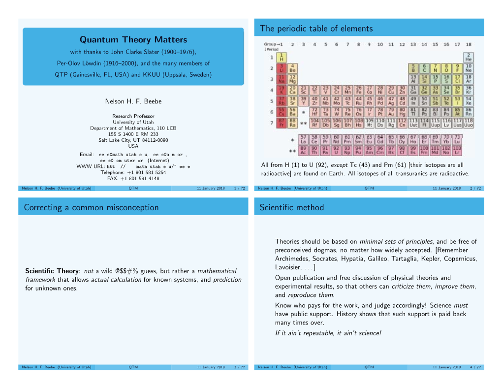 Slides for 1920 and 1928): Chemistry of Radioactive Substances”