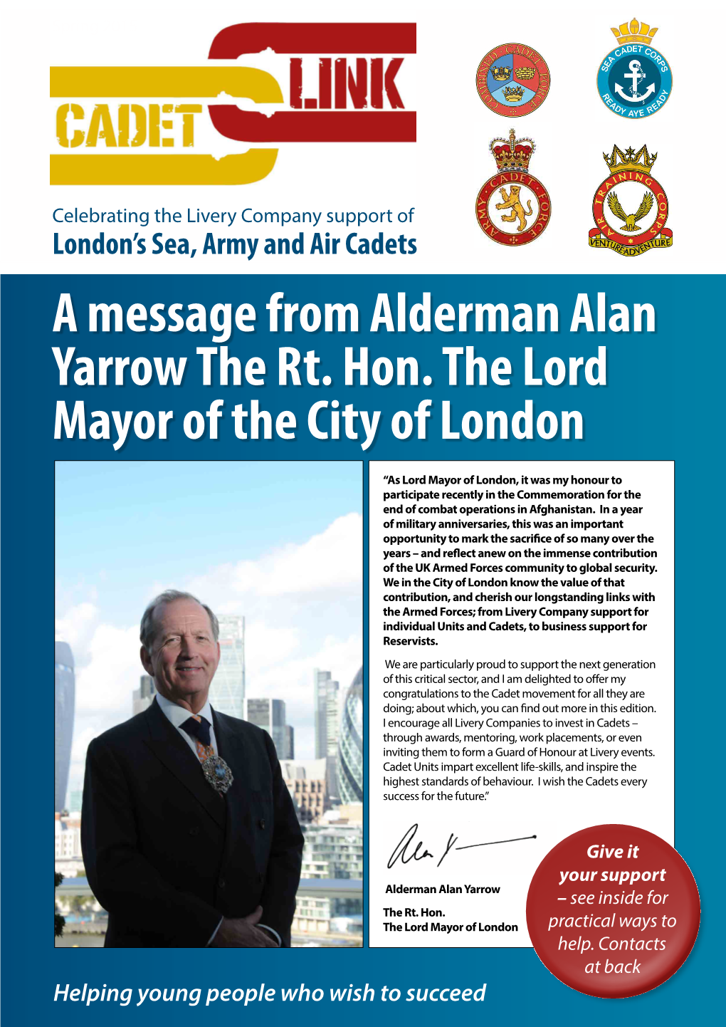 A Message from Alderman Alan Yarrow the Rt. Hon. the Lord Mayor of the City of London