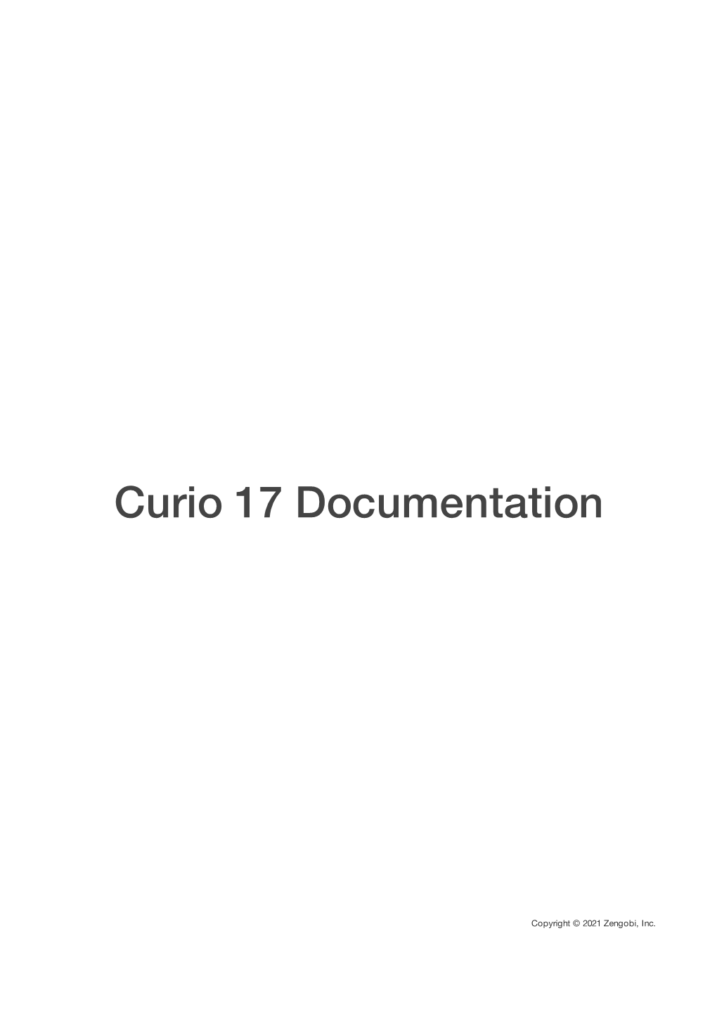 Curio 17 Documentation