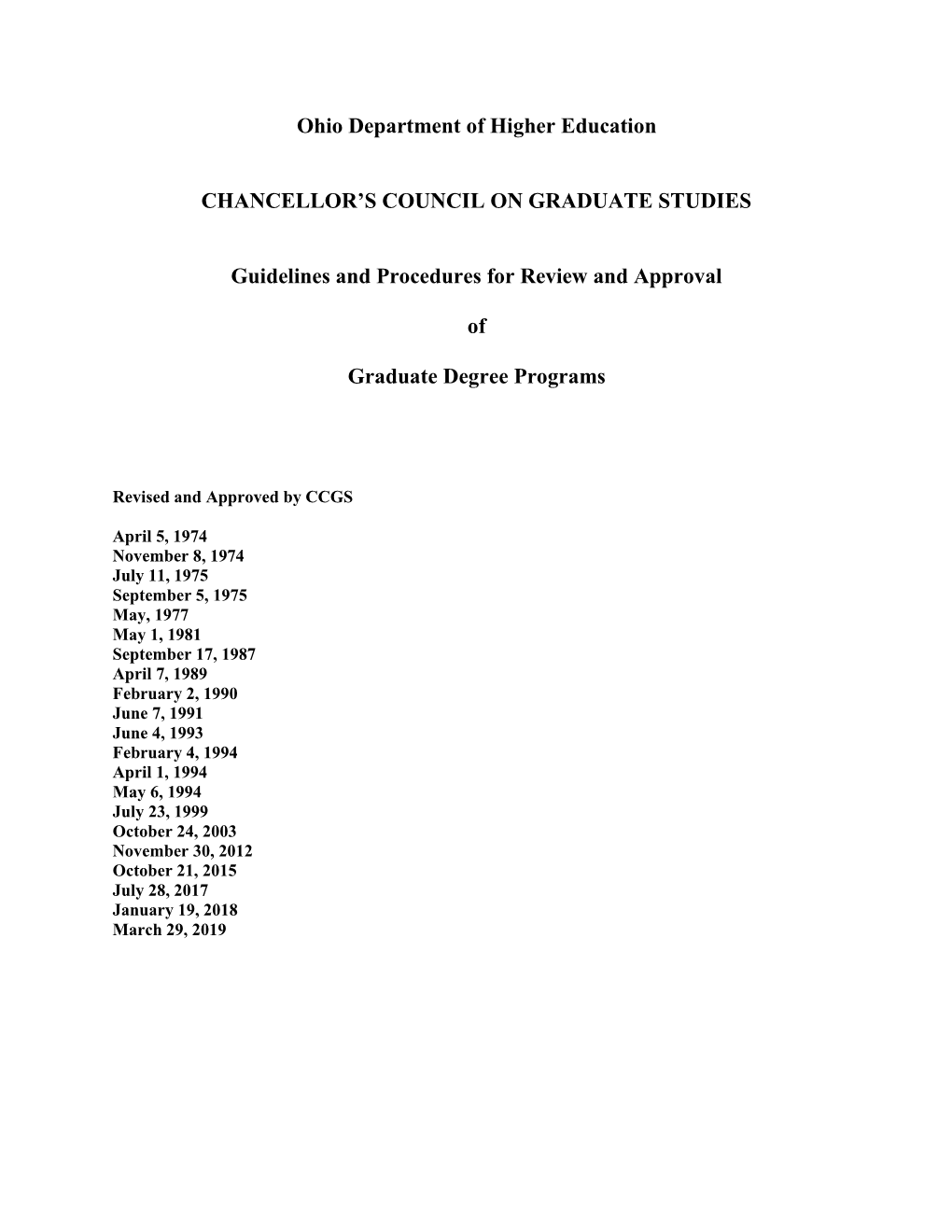 Chancellor's Council on Graduate Studies