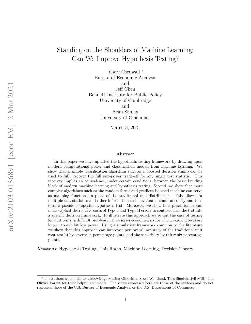 Standing on the Shoulders of Machine Learning: Can We Improve Hypothesis Testing?