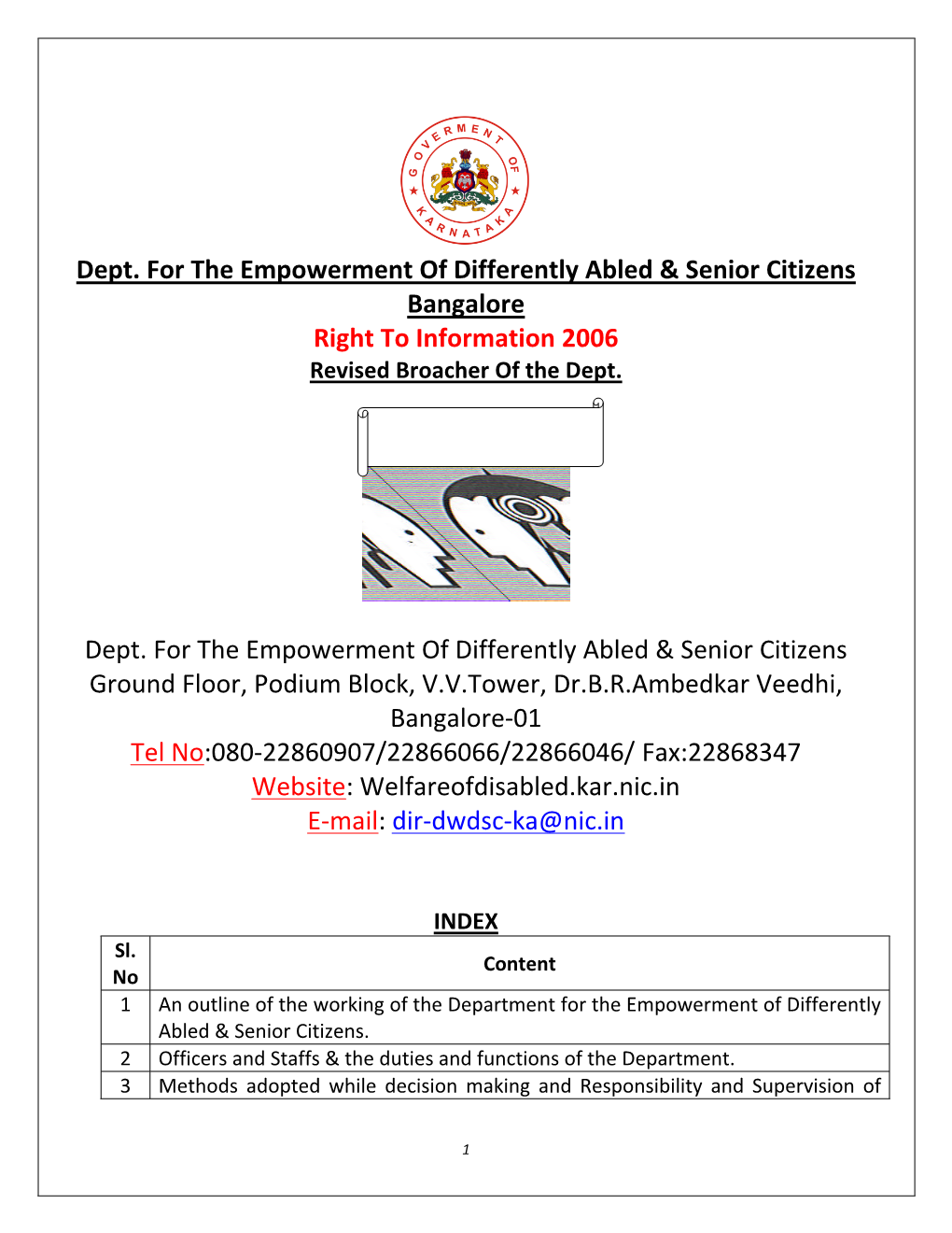 Dept. for the Empowerment of Differently Abled & Senior Citizens