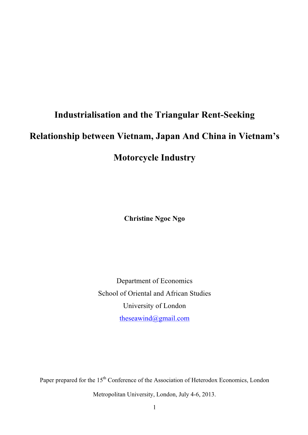 AHE Paper (Motorcycle Industry)