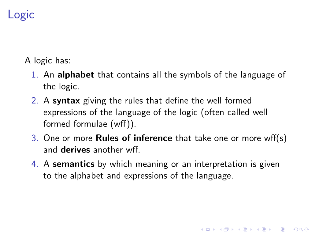 1. an Alphabet That Contains All the Symbols of the Language of the Logic