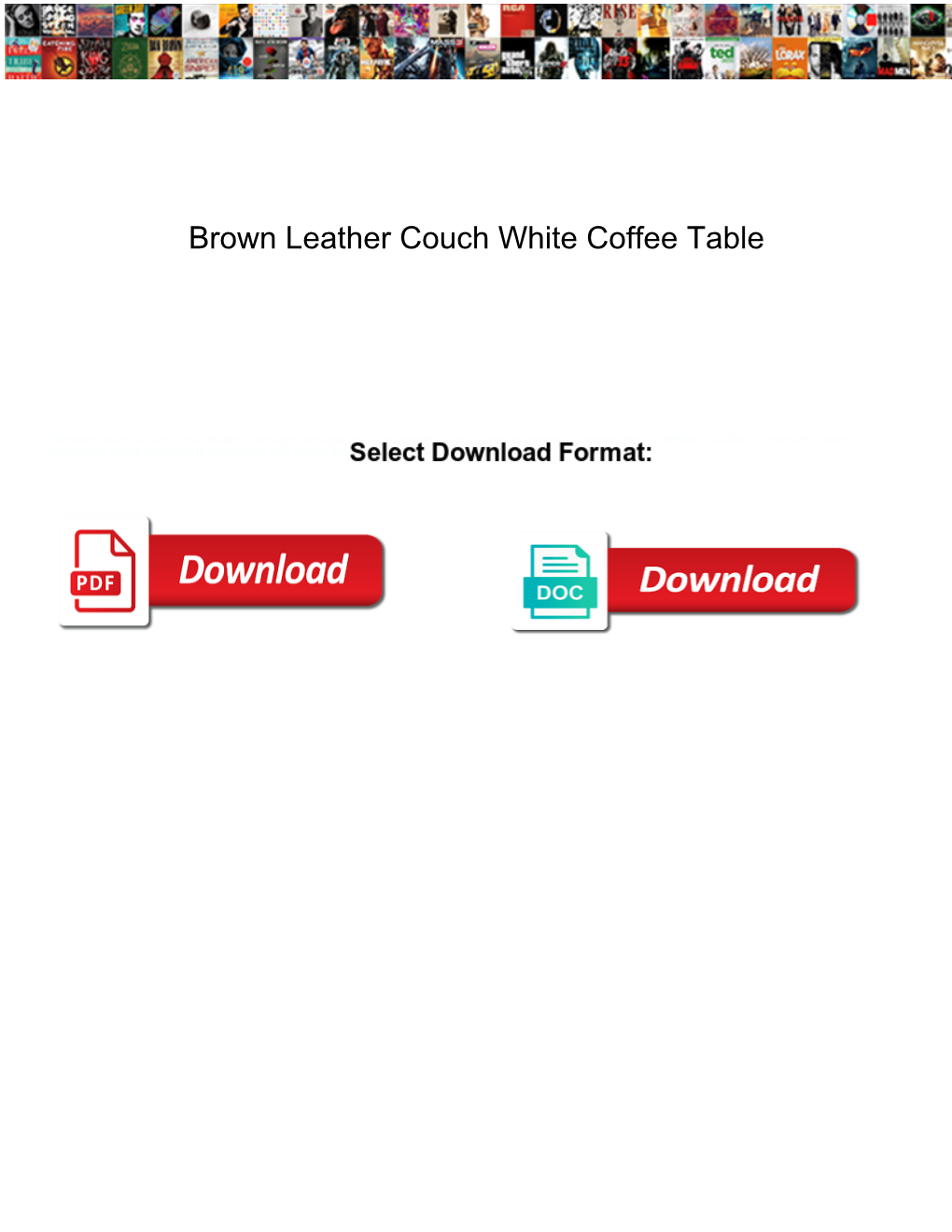Brown Leather Couch White Coffee Table