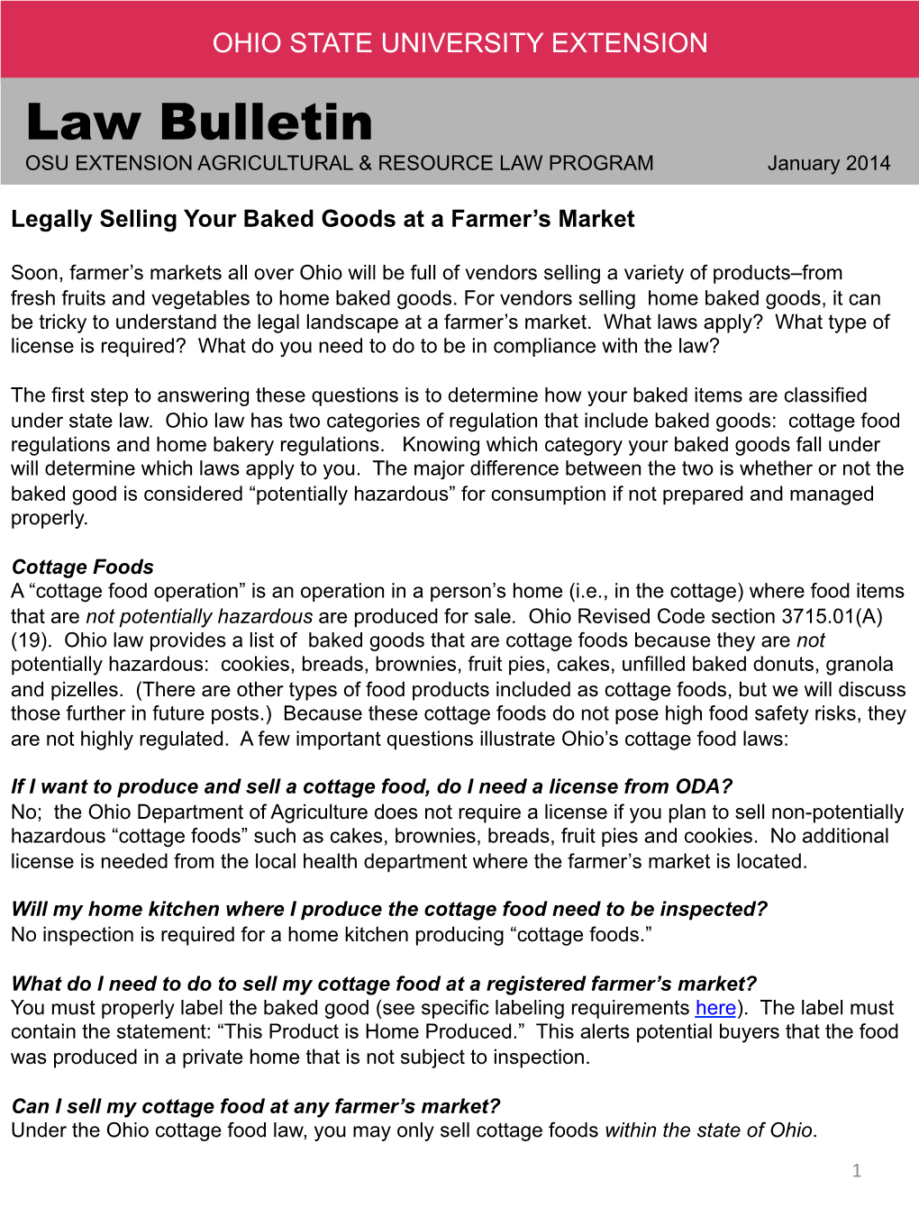 Legally Selling Your Baked Goods at a Farmer's Market