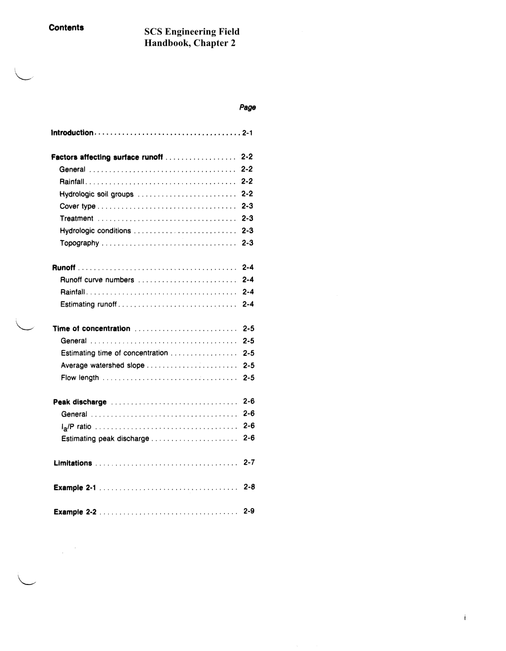 Chapter 2: Estimating Runoff