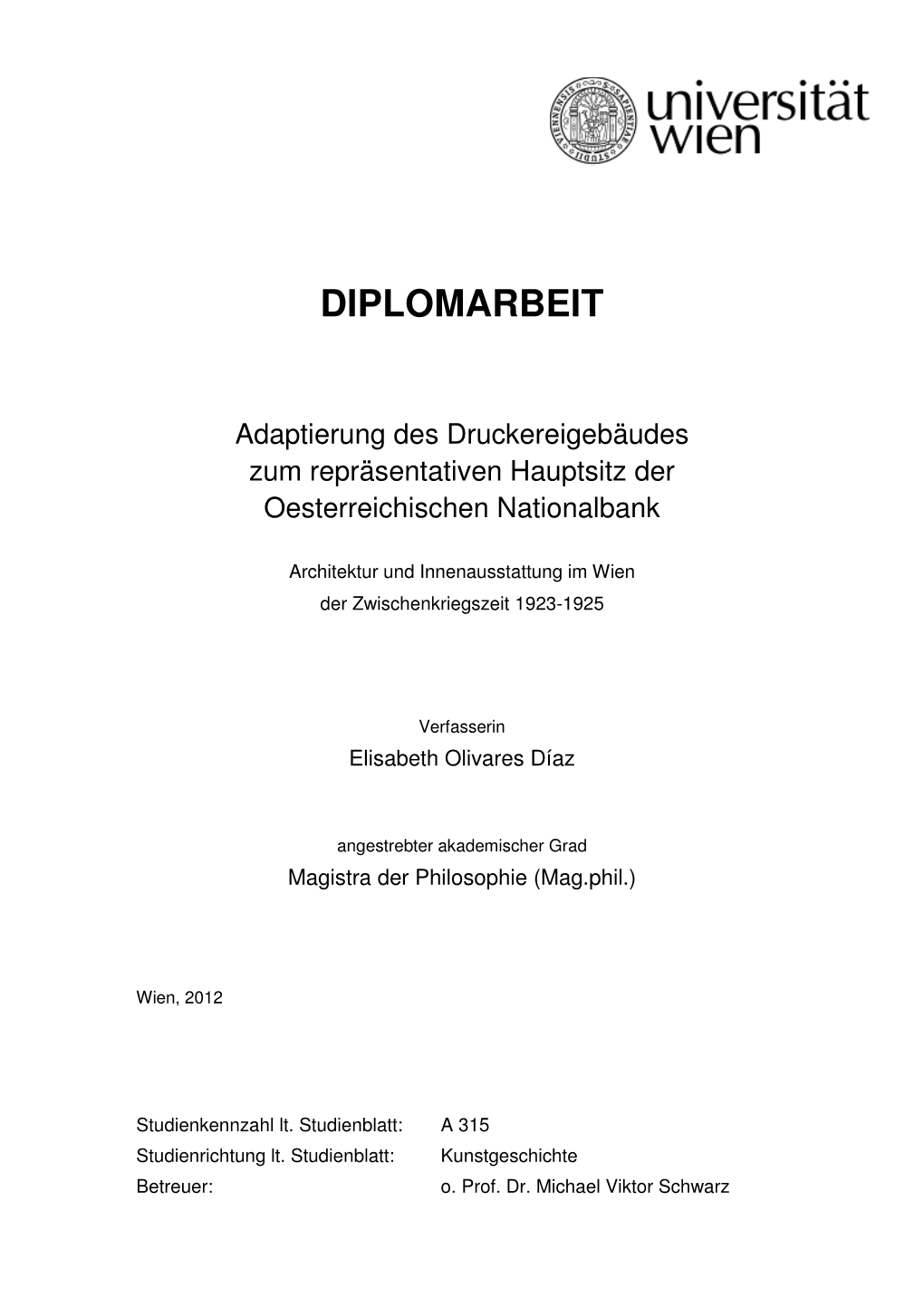 Diplomarbeit