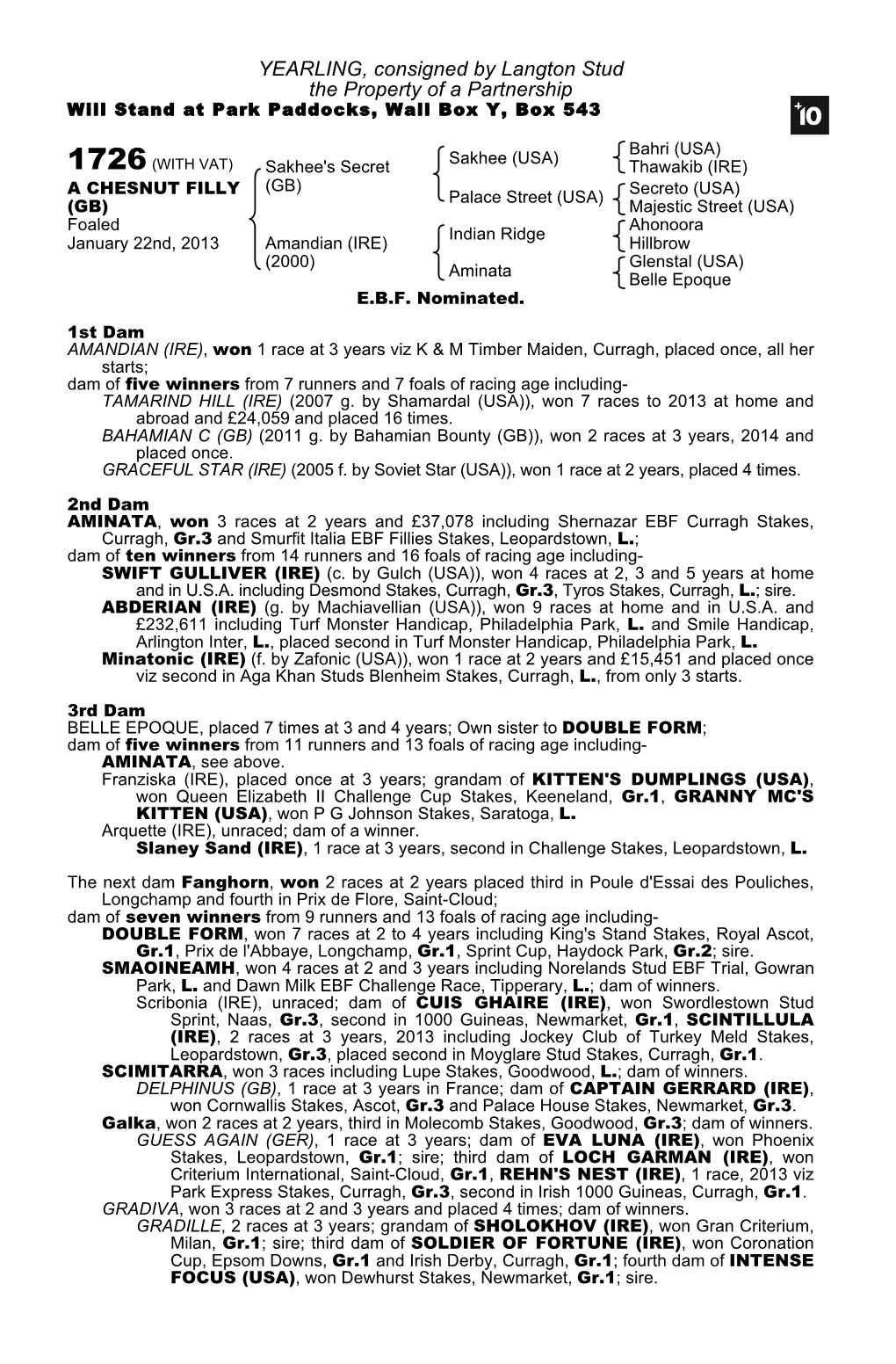 Tattersalls October Yearling Sale Book 1