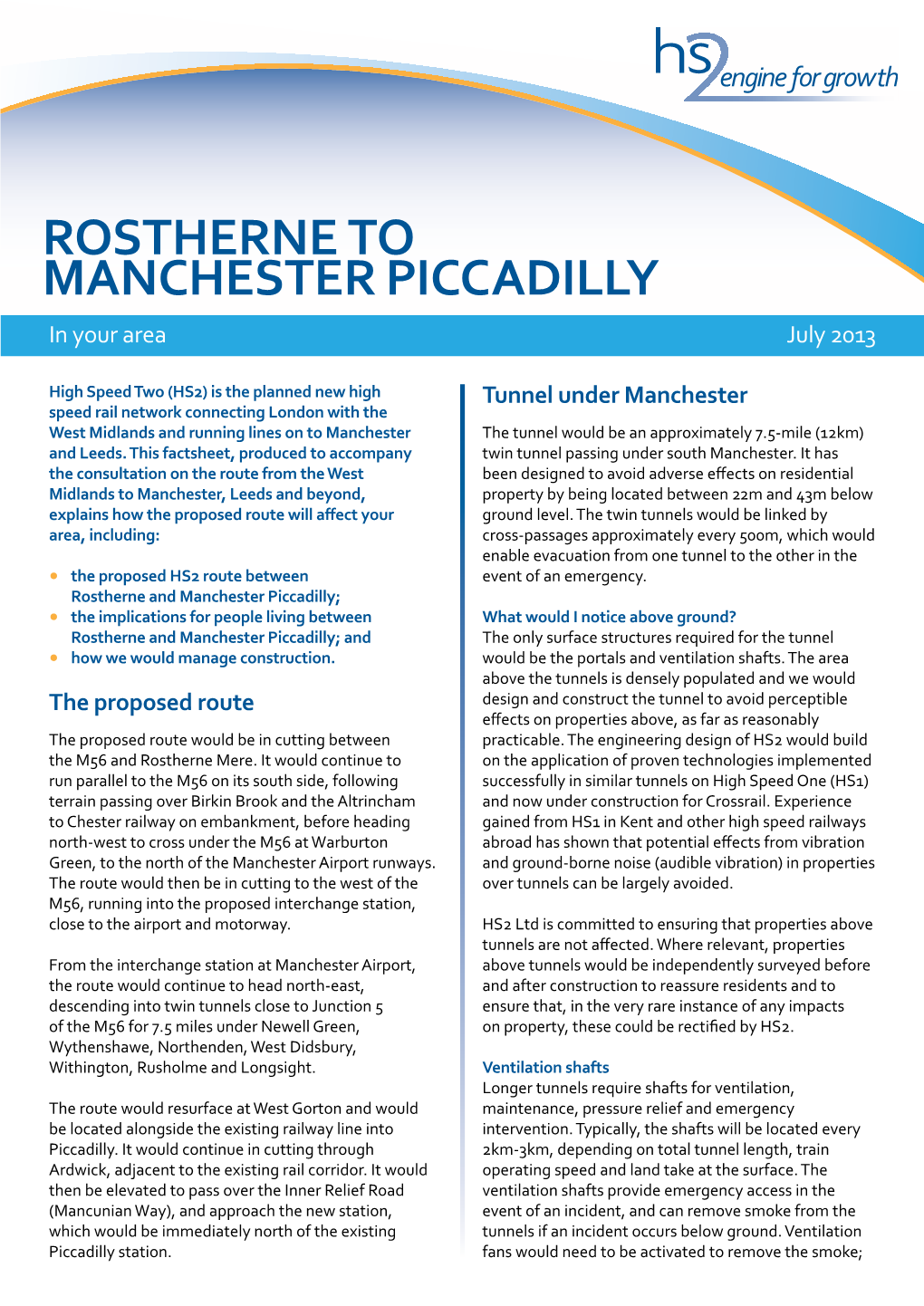 ROSTHERNE to MANCHESTER PICCADILLY in Your Area July 2013