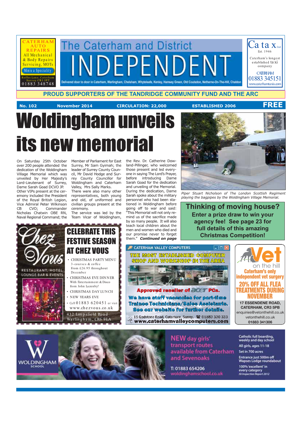 Woldingham Unveils Its New Memorial