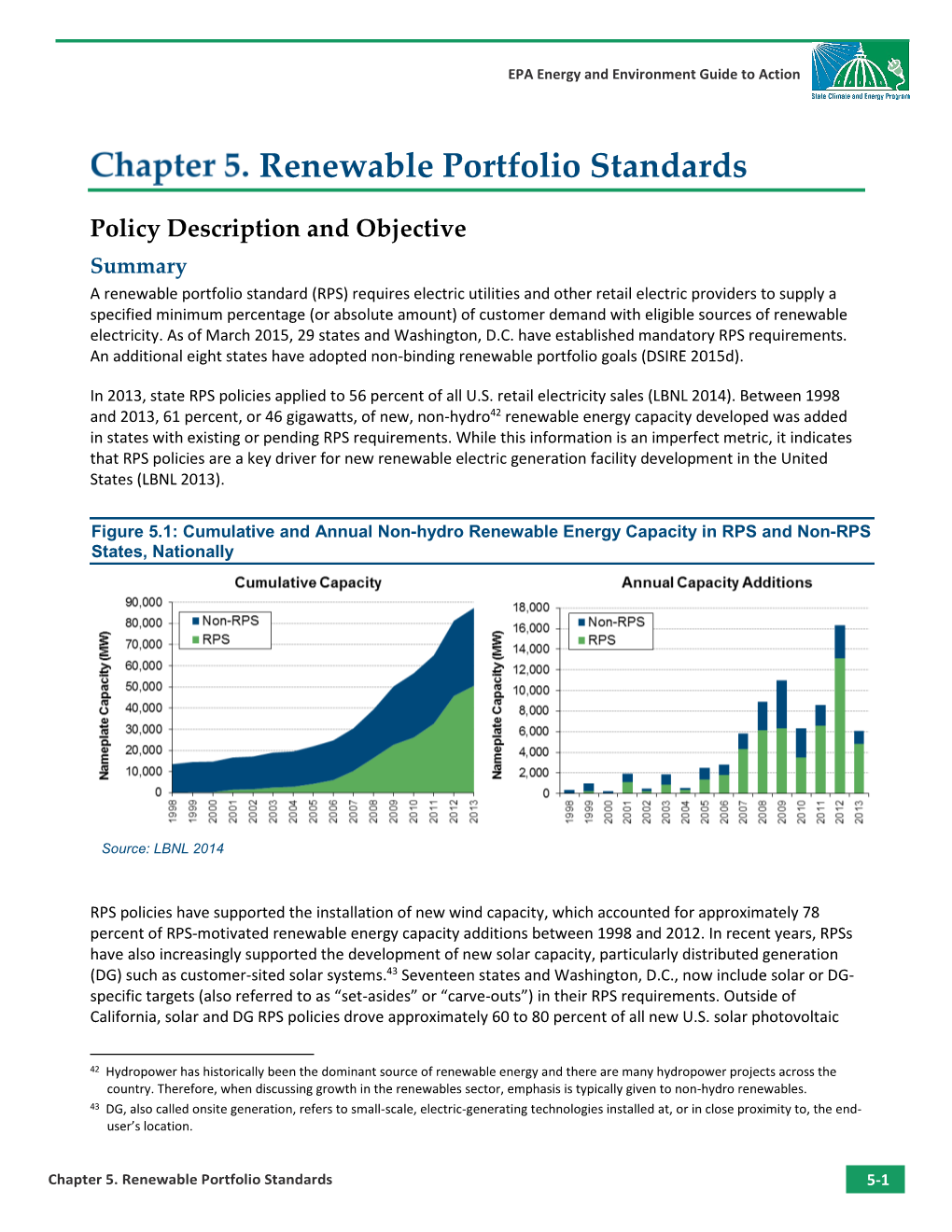 Chapter 5: Renewable Portfolio Standards